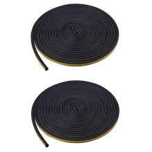 2X Self Adhesive Sealing Strip Door Insulation Strip 5M Black D Shaped Car Door Seal Glue Strip for Door and Window
