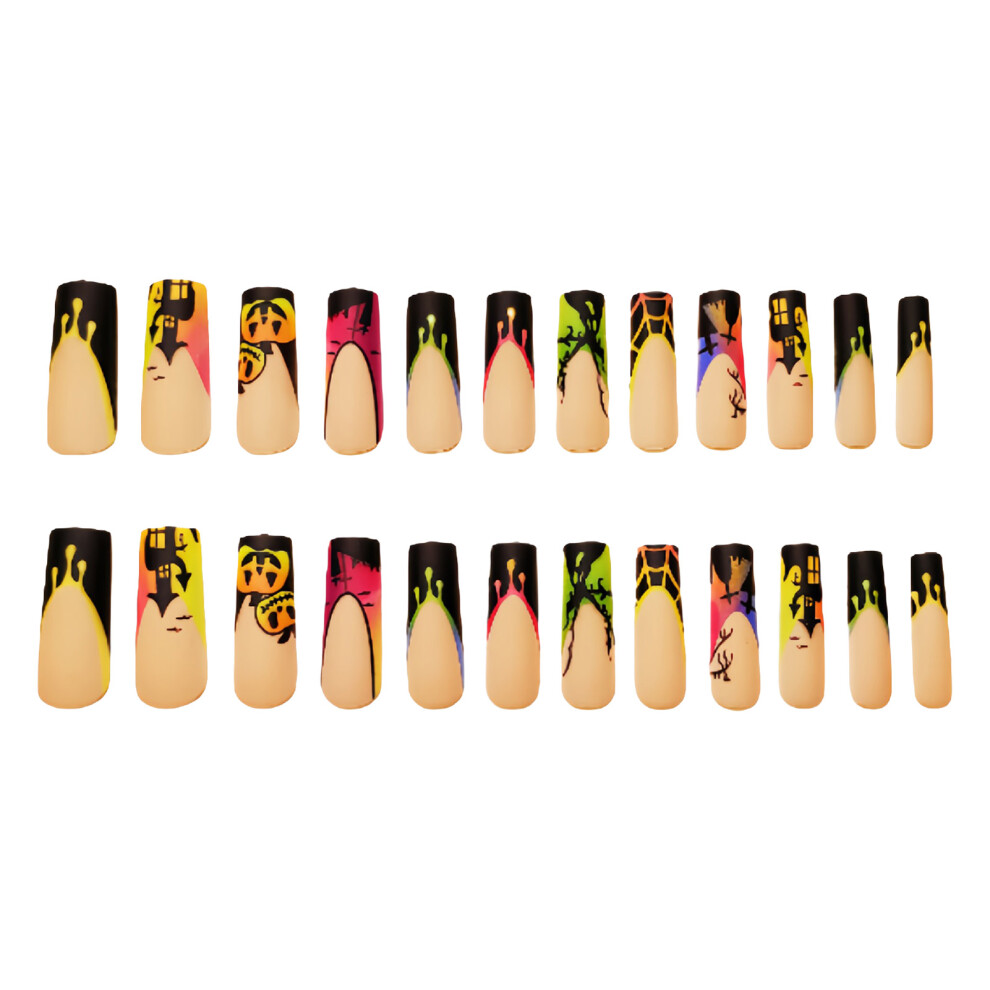 Dcph-Clothing 24Pcs French Tip Press-On Nails, Natural Look