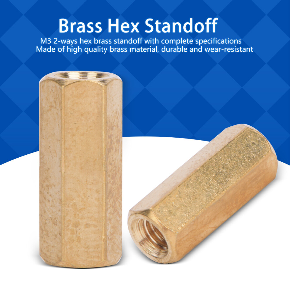 Brass M3 Standoff Assortment Kit 200Pcs, 5-50Mm Lengths 3341392566192