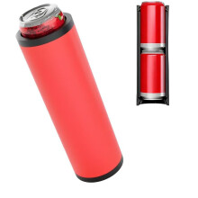 Double Reload Can Holder - Ultra Chill System Slim Can Cooler for 12oz Beverages, Fits Two Cans B