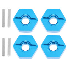 5MM Aluminum Wheel Hex Mount Hubs Nut for 1/14 RC Car Blue