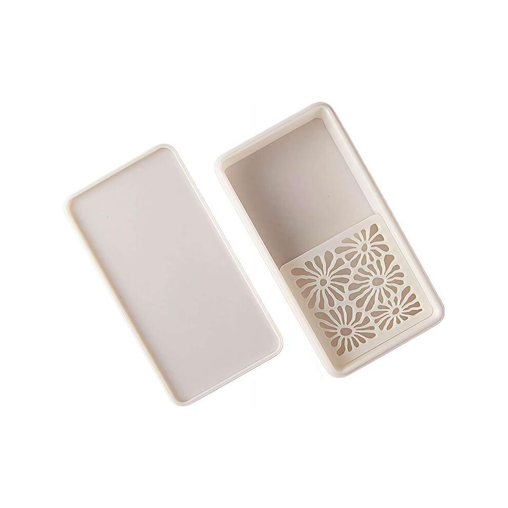 Cornstarch Container For Polymer Clay,Polymer Clay Tools Kit,Leak-Proof Snap-Lock Powder Container White Saudism