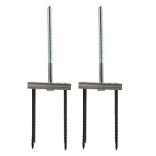 2 Sets Newel Post Fastener Newel Post Mounting Kit Wood Handrail Installation Hardware Works Finished Floors, Stairs