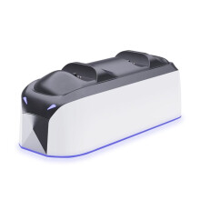 For PS5 Dual Fast Charger with Ambient Lighting Charging Station Controller Charger Station for PS5 Controller Charger