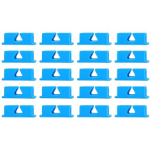 Lot de 20 Porte-Crayons Adhésifs pour Presse-Papiers de Salle de Classe, Porte-Crayons et Porte-Marqueurs en Silicone, Bleu