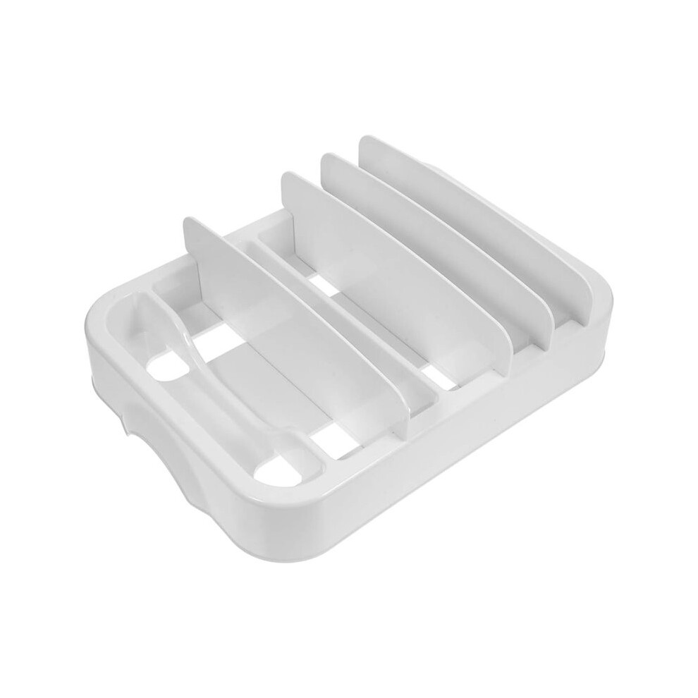 Saudism Organizer Tray Cutting Board Holder With Removable Compartments For Kitchen Countertop Stain Utensil Storage