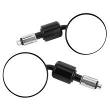 Wide View Aluminum Motorcycle Handlebar End Rearview Mirror 0.9-1in