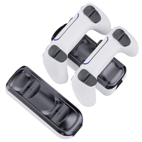 Station de Charge Double Rapide avec Éclairage D'Ambiance pour Manettes pour PS5 2