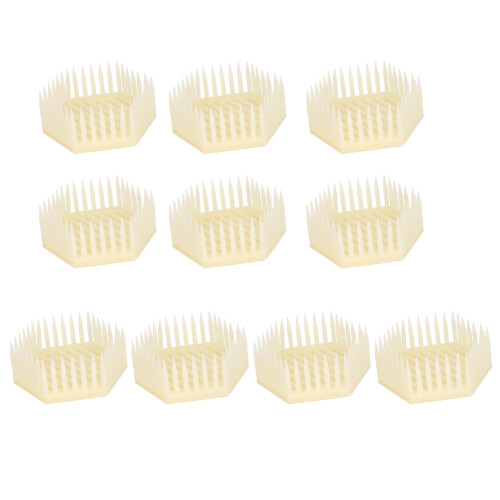 10Pcs Hexagonal Plastic Queen Bee Cages for Beekeeping Tools 1