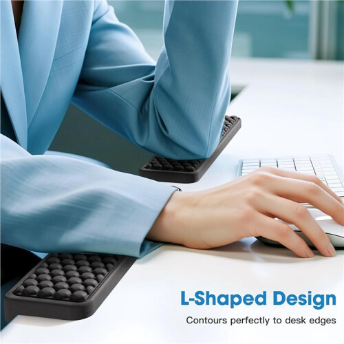 2X Keyboard Hand Rest Elbow Pad L-Shaped Comfortable Support for Work From Home Laptop Setup Computer Lab Game 2