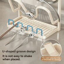 Sale Kitchen Tabletop Pot Lid Rack Without Punching Bakeware 3 Tiers Pot Lid Cutting Boards Holder Organizer Stand