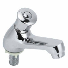 G1/2 Copper Time Delay Basin Faucet, 14cm Kitchen Sink Tap