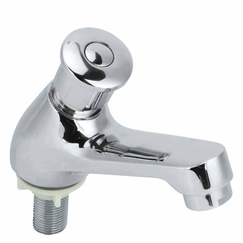 G1/2 Copper Time Delay Basin Faucet, 14cm Kitchen Sink Tap