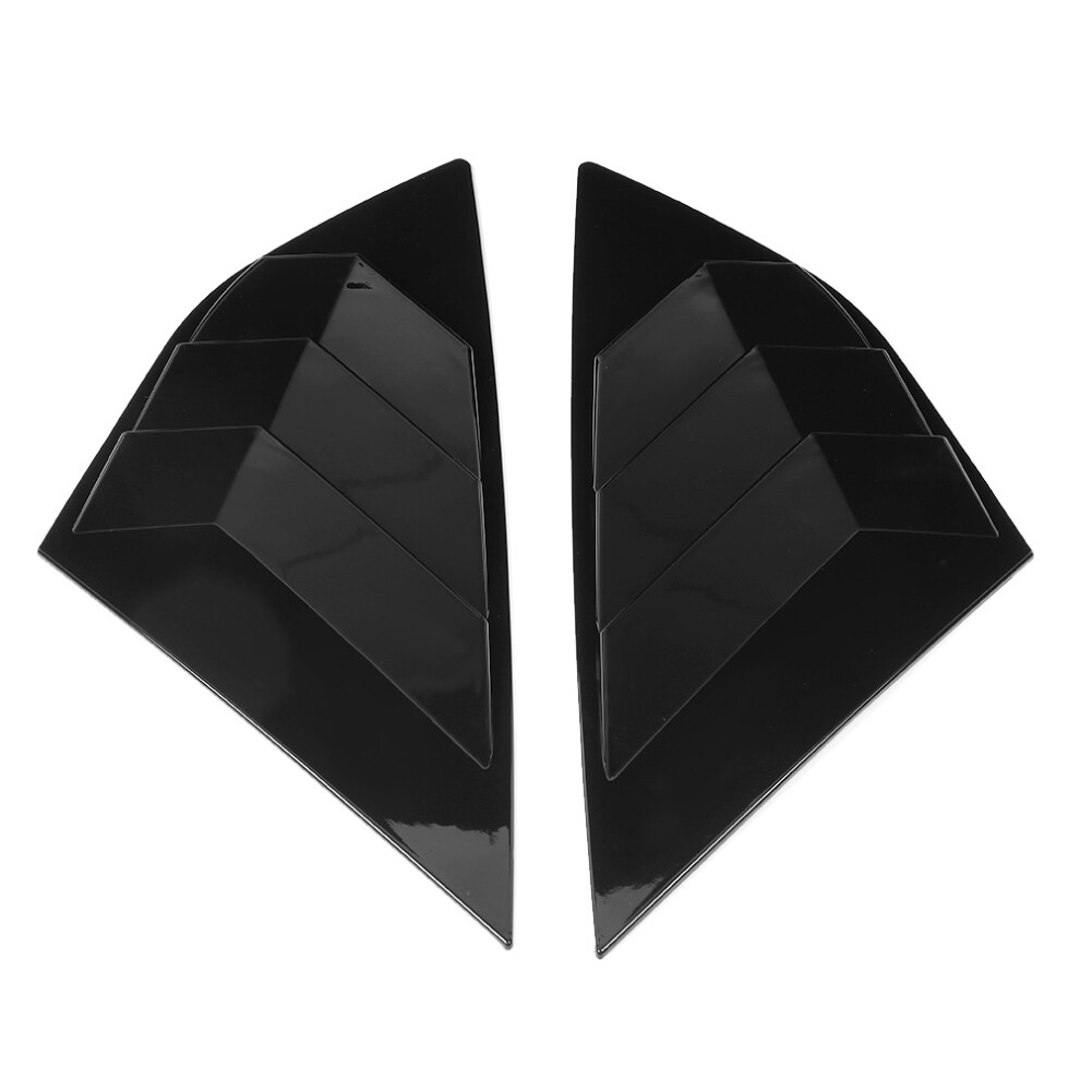 Pair Of Bright Abs Rear Window Louvers For Ford Focus St Rs Mk3 2012-2018 Black 6931392269499