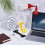 4Pcs Adjustable Document Holder, 4 Colors Flexible Rotatable Paper Holder for Typing, Clip  Sign for Table Top 3