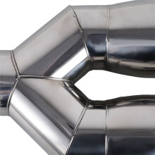 Tłumik Wydechowy Ze Stali Nierdzewnej z Podwójnym Wylotem, Uniwersalny, 63-76 mm, do Modyfikacji Samochodu