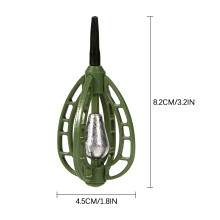 ABS Carp Fishing Sinker Bait Cage 20g/30g/50g Green & Silver