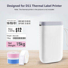 Heavy Duty Waterproof Label Paper 12x40mm Tear-Resistant 160 Labels/roll