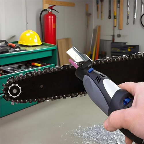 Kit D'Affûtage pour Outils D'Extérieur avec Meules et Guide D'Angle D'Affûtage 1