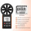 Digital Handheld Anemometer Wind Speed Meter CFM Air Volume Thermometer Waterproof Multifunction WithBacklight 2