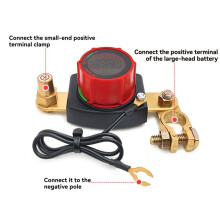 Cars Battery Disconnect 12V-48V with LED Voltmeter 5-80V Battery Disconnect Battery Disconnect A