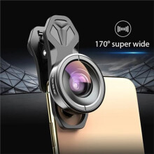 Groothoek HD-Cameralensset voor Telefoon, 170 Graden Ultragroothoeklens voor Alle Smartphones, Externe Telefoonlens