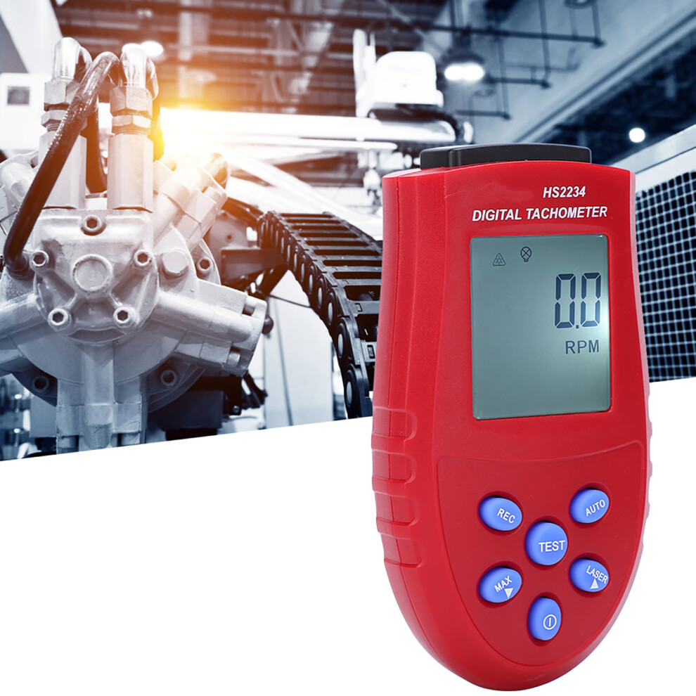 Hs2234 Non-Contact Digital Tachometer, 2.5-99999 Rpm, Red 9481392273936