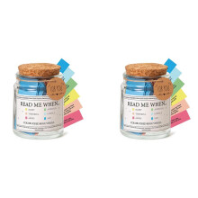 2X Read Me When Bible Verses Jar for Emotions and Feelings,Glass Scripture Prayer Jar with Coloring A