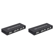 2X DVI KVM- 2-in-1 4K Zwei Computer Teilen USB-Tastatur Maus Druckmonitor Multifunktions-Umschaltbildschirm