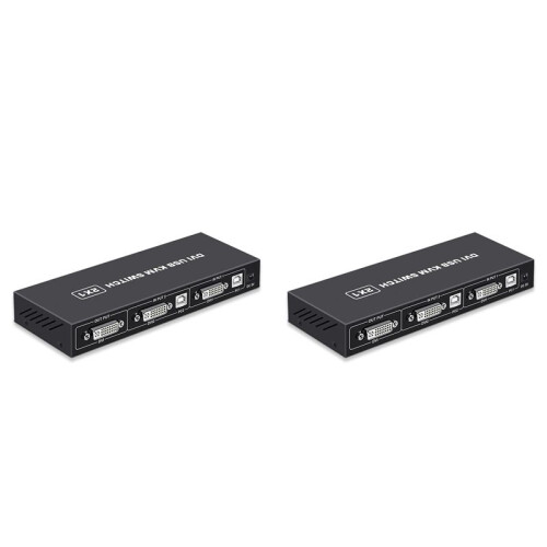 2X DVI KVM  2-in-1 4K Two Computers Shared USB Keyboard Mouse Print Monitor Multi-Function Switching Screen