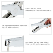Full Metal Stainless Steel Livestock Ear Tag Pliers for Epidemic Prevention, 424g