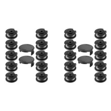 F016800385 Replacement Auto Feed Spool String Trimmer Lawn Mower Thread Spool for EasyGrassCut(20Spool+4Cap)