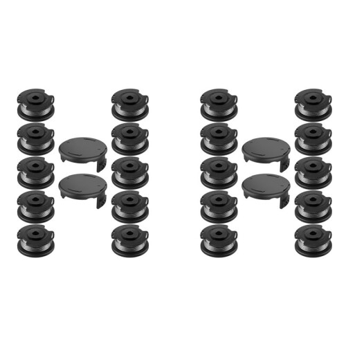 F016800385 Replacement Auto Feed Spool  String Trimmer Lawn Mower Thread Spool for  EasyGrassCut(20Spool+4Cap)