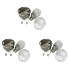 6Set E14 High Temperature Resistance 300 Celsius 250V 25W Oven Lamp,Oven Lamp Holder,Oven Lighting Ceramic Lamp