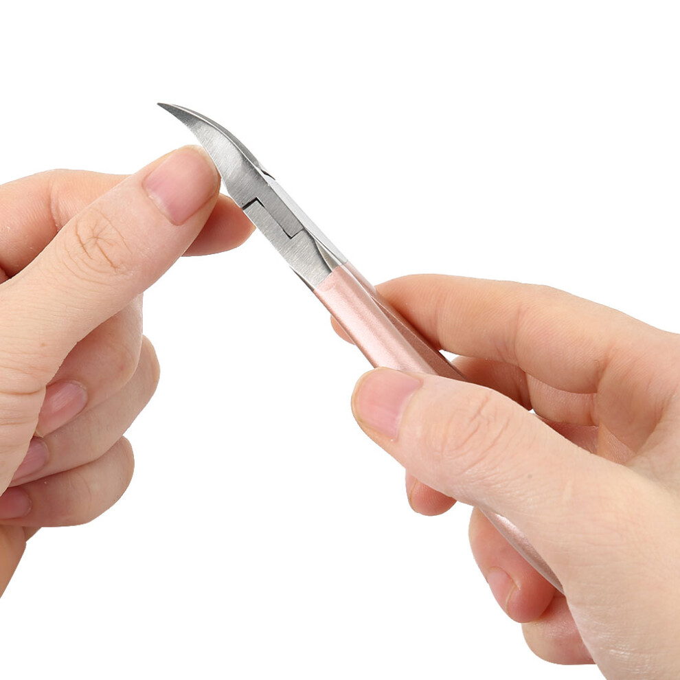 Rose Gold Stainless Steel Ingrown Nail Clippers & Dead Skin Removal Scissors