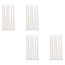 24 Pièces Séries LED Bougie Conique pour le Dîner, Scintillement Sans Flamme Conique à Piles Paramètres de Table Mariages Anniversaires