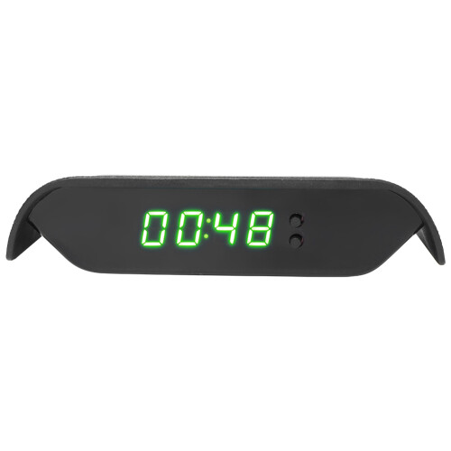 Solar Power Digital Car Clock 12.5x8cm Green Blue White Red LED