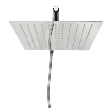 Stainless Steel Wall Mount Rainfall Shower Head Set, G1/2, 25cm