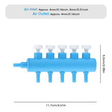 Plastic Aquarium Oxygen Pump Accessory 5 Way Water Tube Volume Control Valve