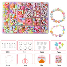 (24 grids of spring flowers blooming accessories ba) Girls DIY Bracelet Kit - Ages 6-12 (50)