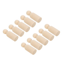 Kids Craft Wooden Dolls 75mm - Pack of 10 for DIY Painting & Art Projects