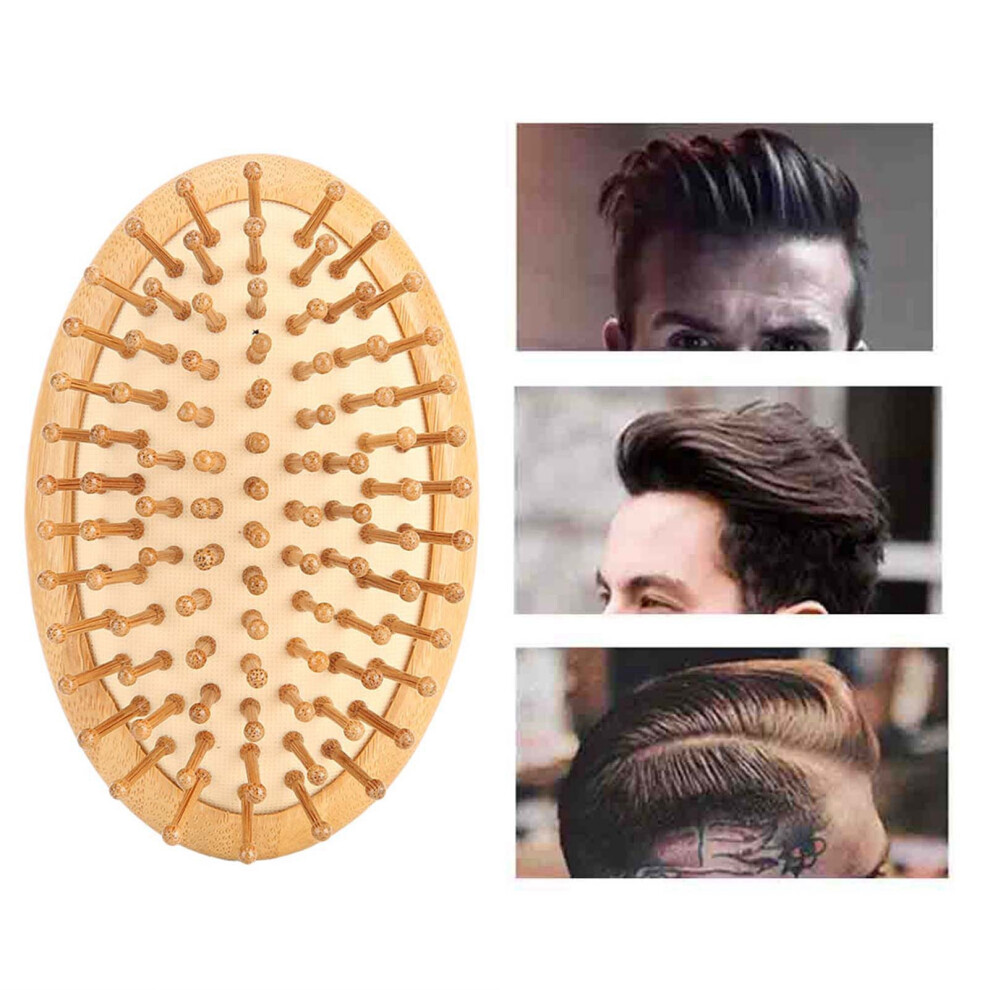 Unisex Wooden Massage Comb No Handle For Scalp Care And Hair Styling