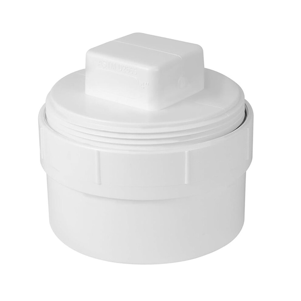 4" Pvc Sewer Cleanout Adapter With Cap, Dwv Flush System For Outdoor, Garden, Rv - Enhanced Drainage Piping Fitting 6031363932220