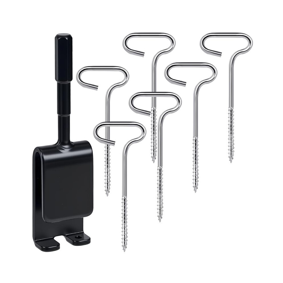 Rgqsun Ice Fishing Anchor Tool Kit With Drill Adapter And 6 Tent Stakes For Ice Shanty Setup 6031967753283