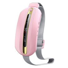 Lazy Abdominal Machine Rechargeable Portable Vibration Heat Belly Massage Adjustable Belt for Menstrual Cramps