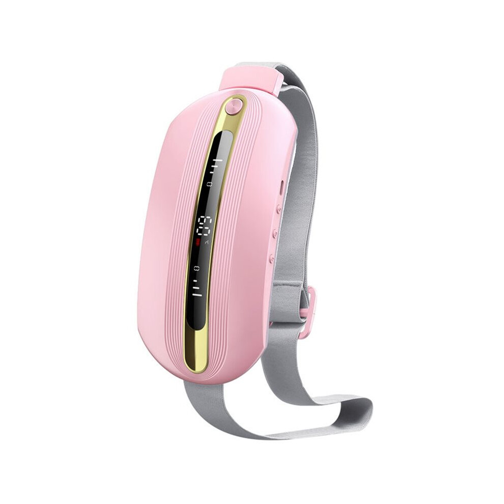 Lazy Abdominal Machine Rechargeable Portable Vibration Heat Belly Massage Adjustable Belt for Menstrual Cramps