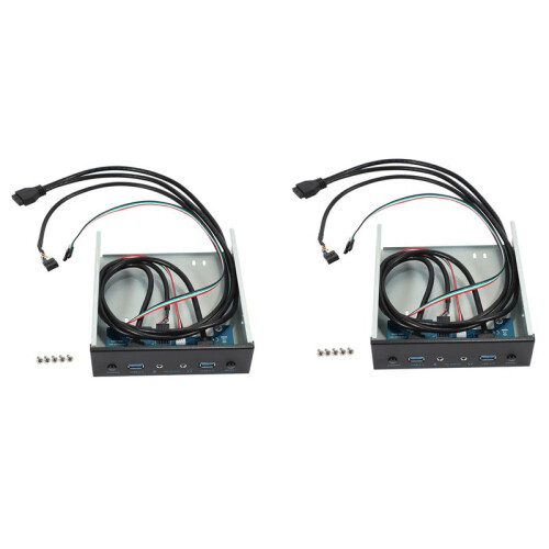 2X USB 3.0 2 Port Optical Drive Front Panel Expansion Adapter USB 3.0 Hub +HD Audio+Power  Button