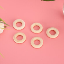 Wooden Baby Teething Rings 100pcs 25mm Natural Wooden Ring DIY Craft Supplies