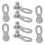 Steel 10-Speed Bike Chain Missing Link Connector, Silver, 4 Pack 3