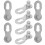 Steel 10-Speed Bike Chain Missing Link Connector, Silver, 4 Pack 4